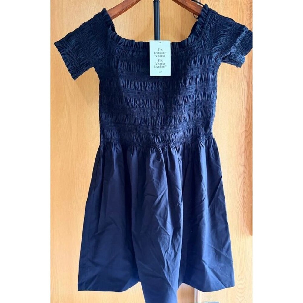 H&M Women’s Small Black Smocked Mini Dress New With Tags